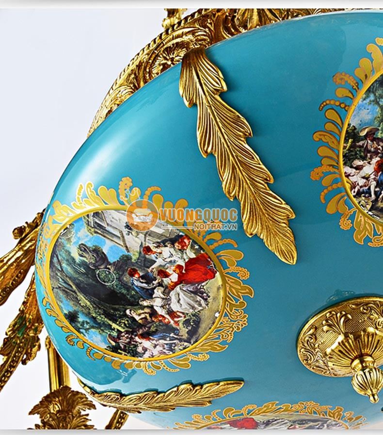 Đèn chùm đồng nến phong cách châu âu abr150-8